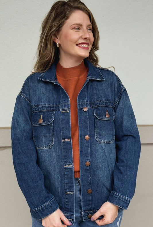 RISEN OVERSIZED DENIM JACKET