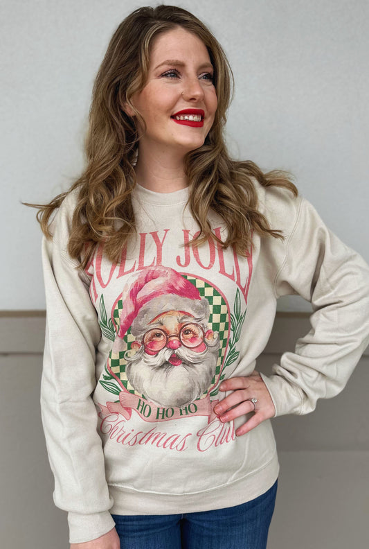 SAND HOLLY JOLLY CHRISTMAS SWEATSHIRT