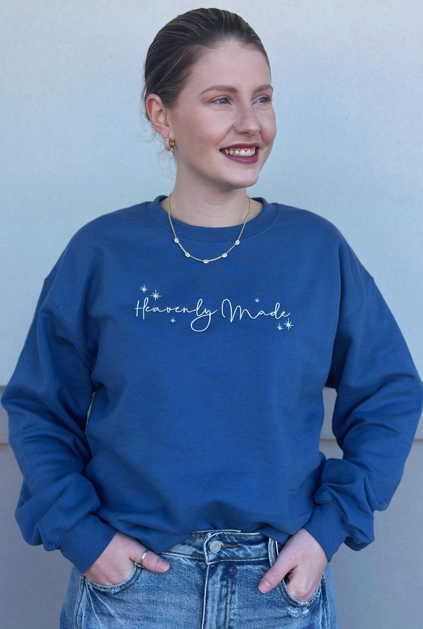 INDIGO HEAVENLY MADE SWEATSHIRT