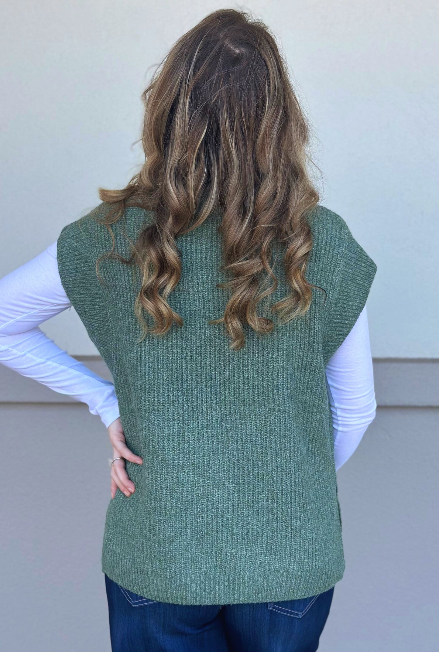 LT OLIVE KATIE KNIT TOP