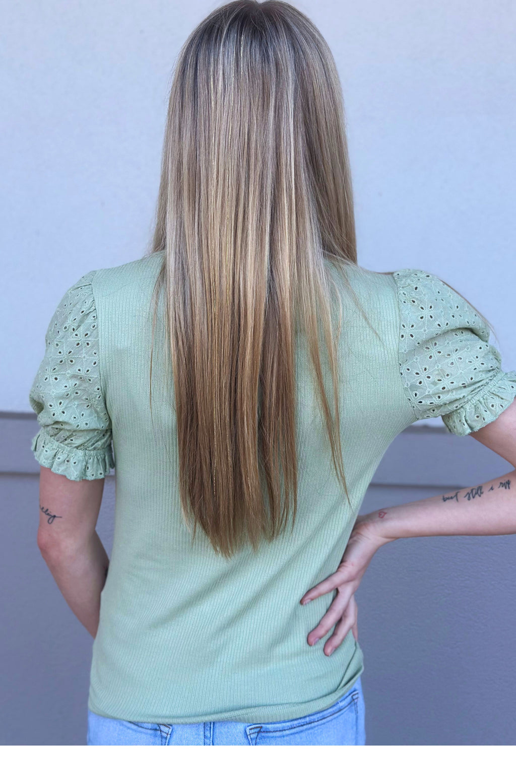 GREEN ELEGANT ELLIE TOP