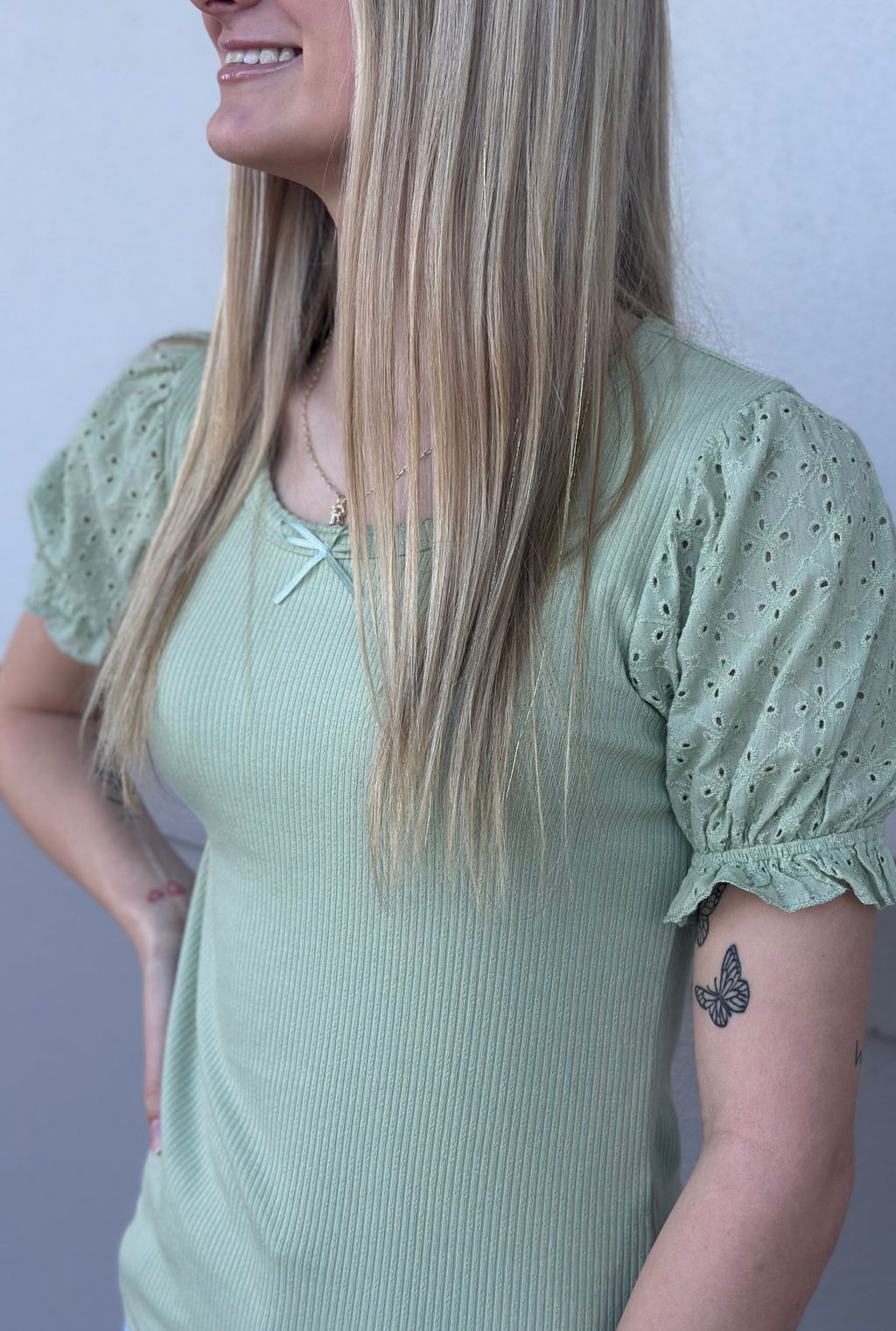 GREEN ELEGANT ELLIE TOP