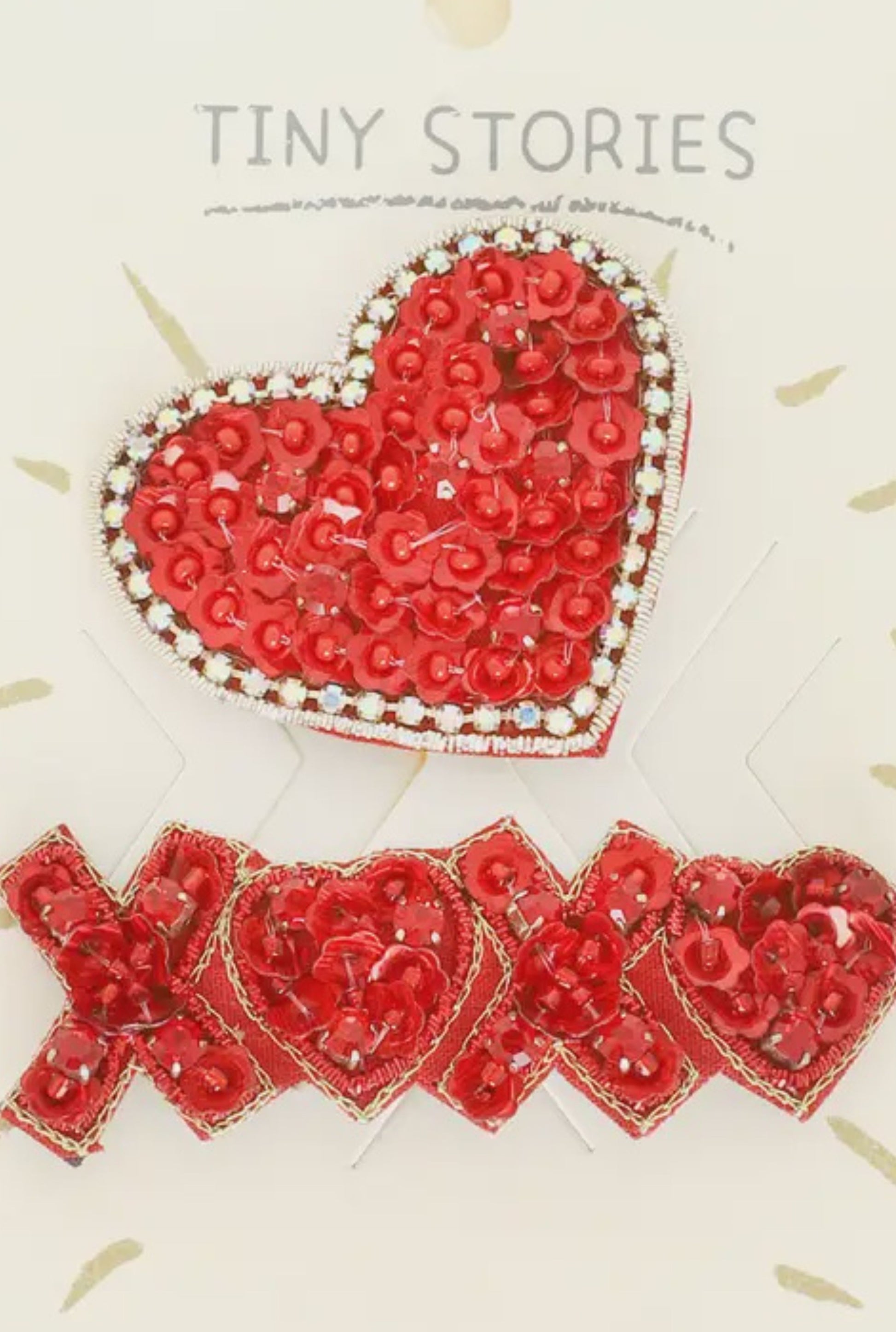 2pc Valentines Theme Assorted Brooch Pin Set