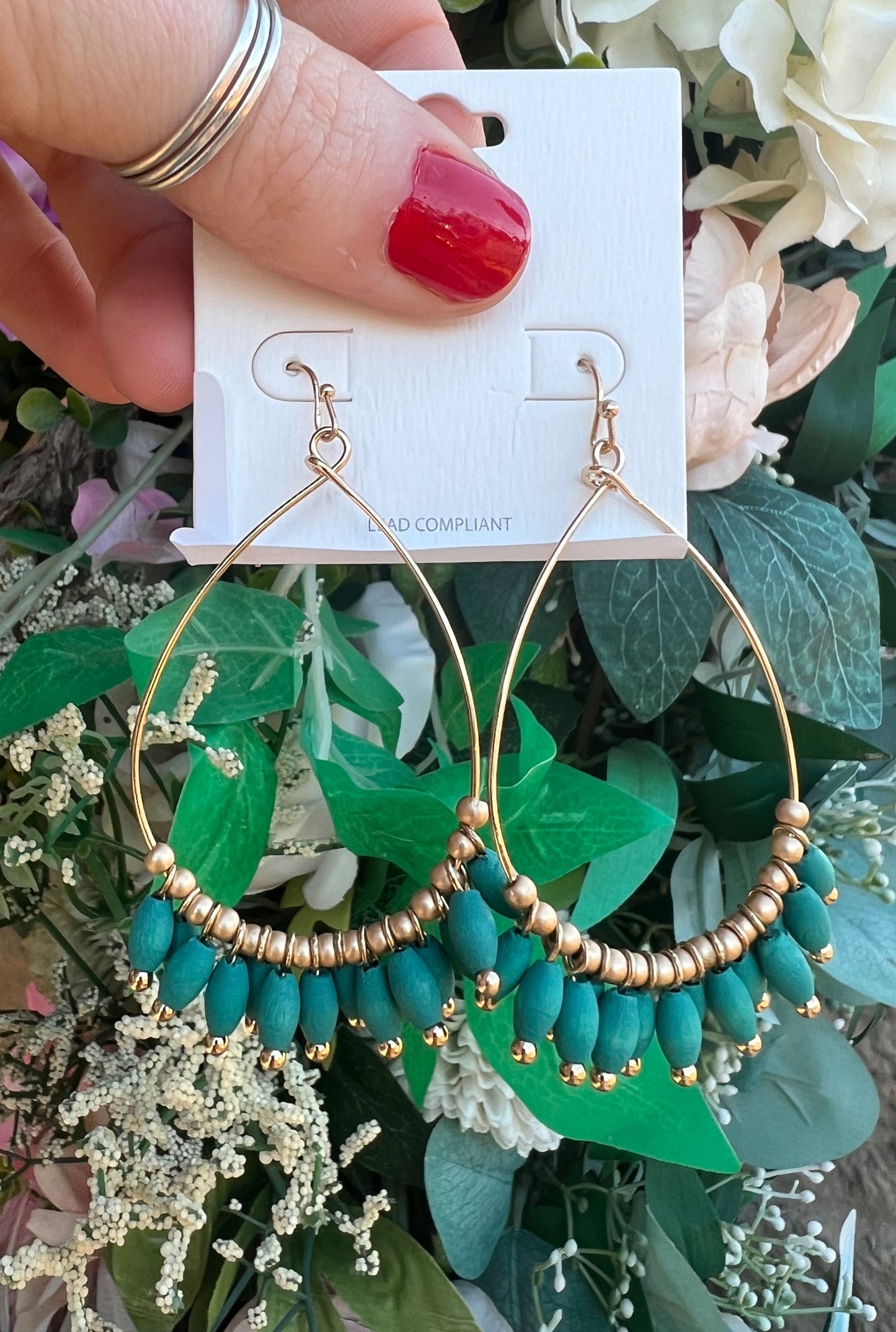 TURQUOISE TEARDROP EARRINGS