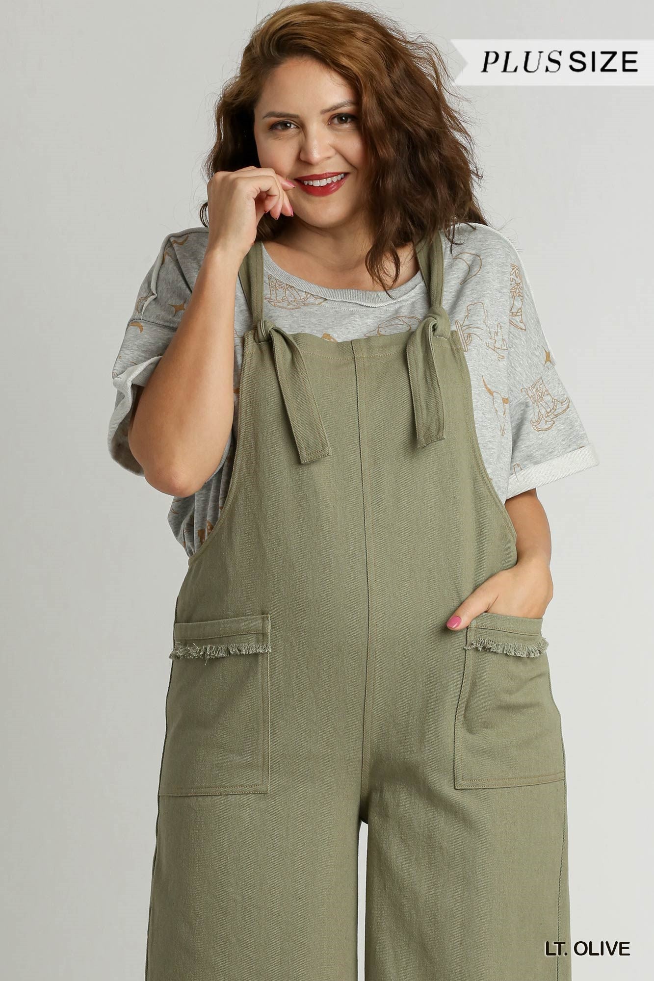 CURVY LIGHT OLIVE JUMPSUIT