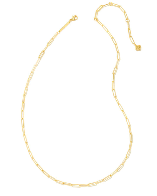 COURTNEY PAPERCLIP NECKLACE GOLD