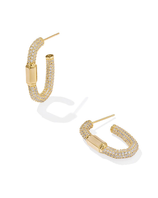 GOLD EMERY HOOP EARRINGS