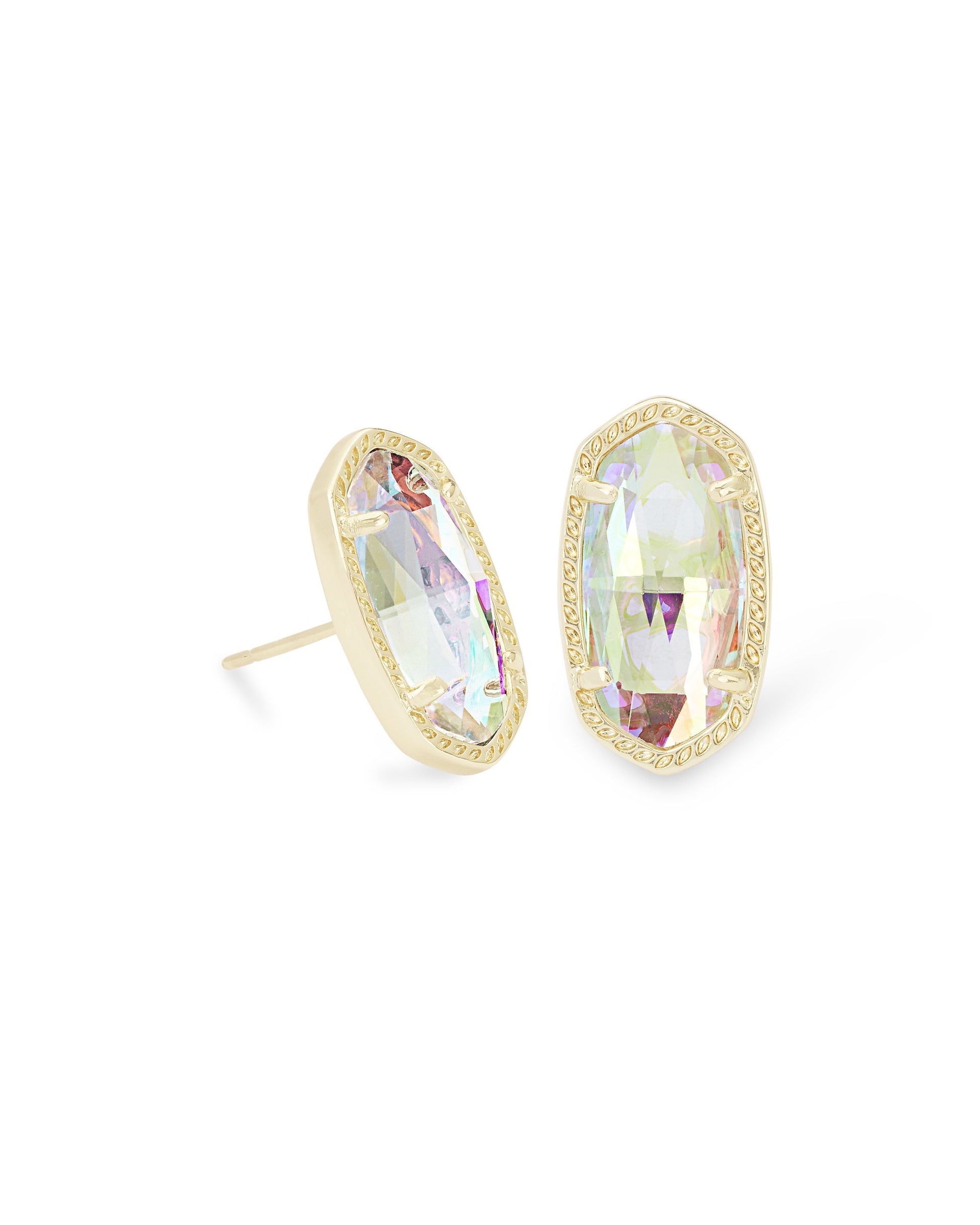 ELLIE STUD EARRINGS GOLD DICHROIC GLASS