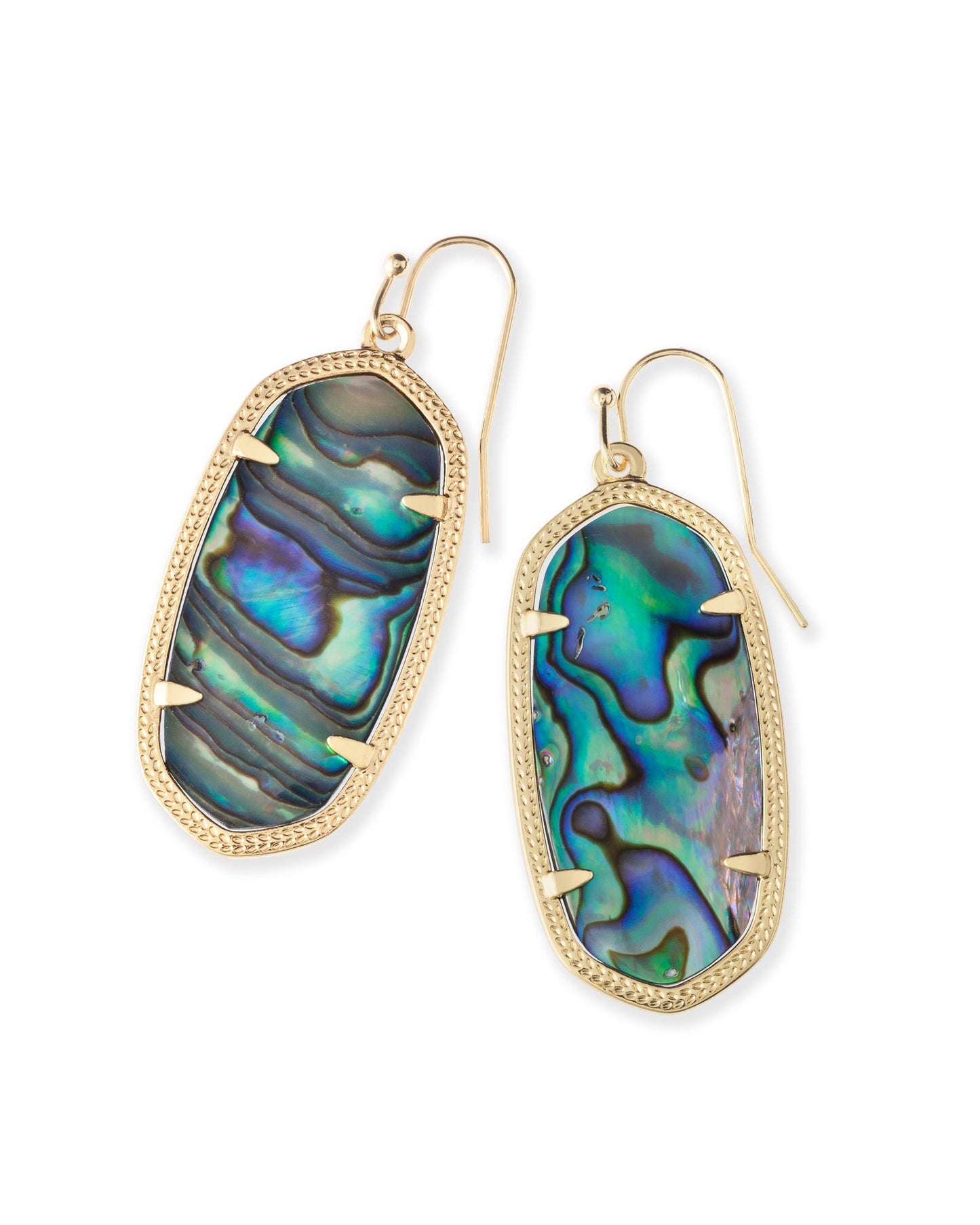 ELLE DROP EARRINGS GOLD ABALONE SHELL