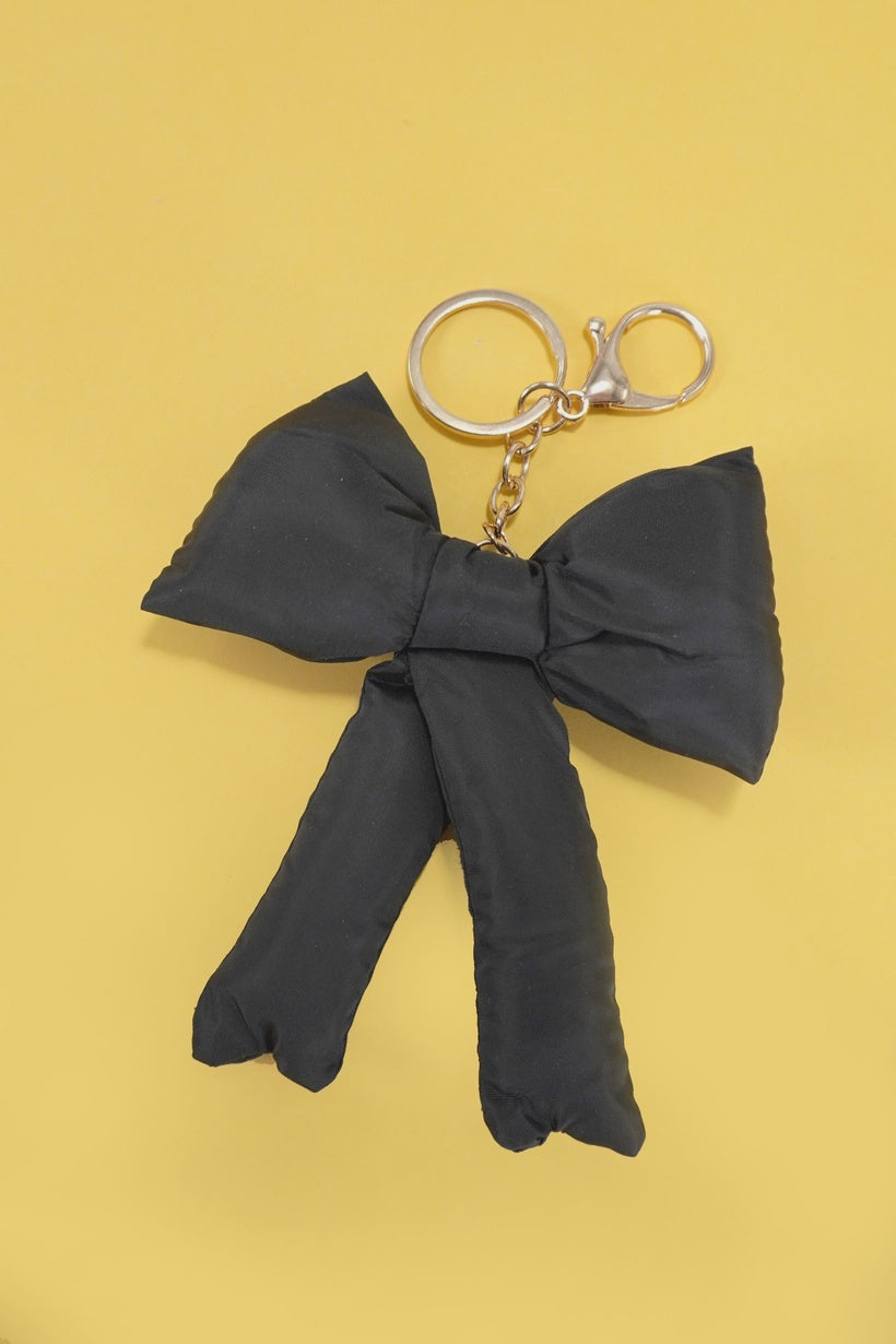 Trending Puffy Bow Ribbon Bag Charm Keychain