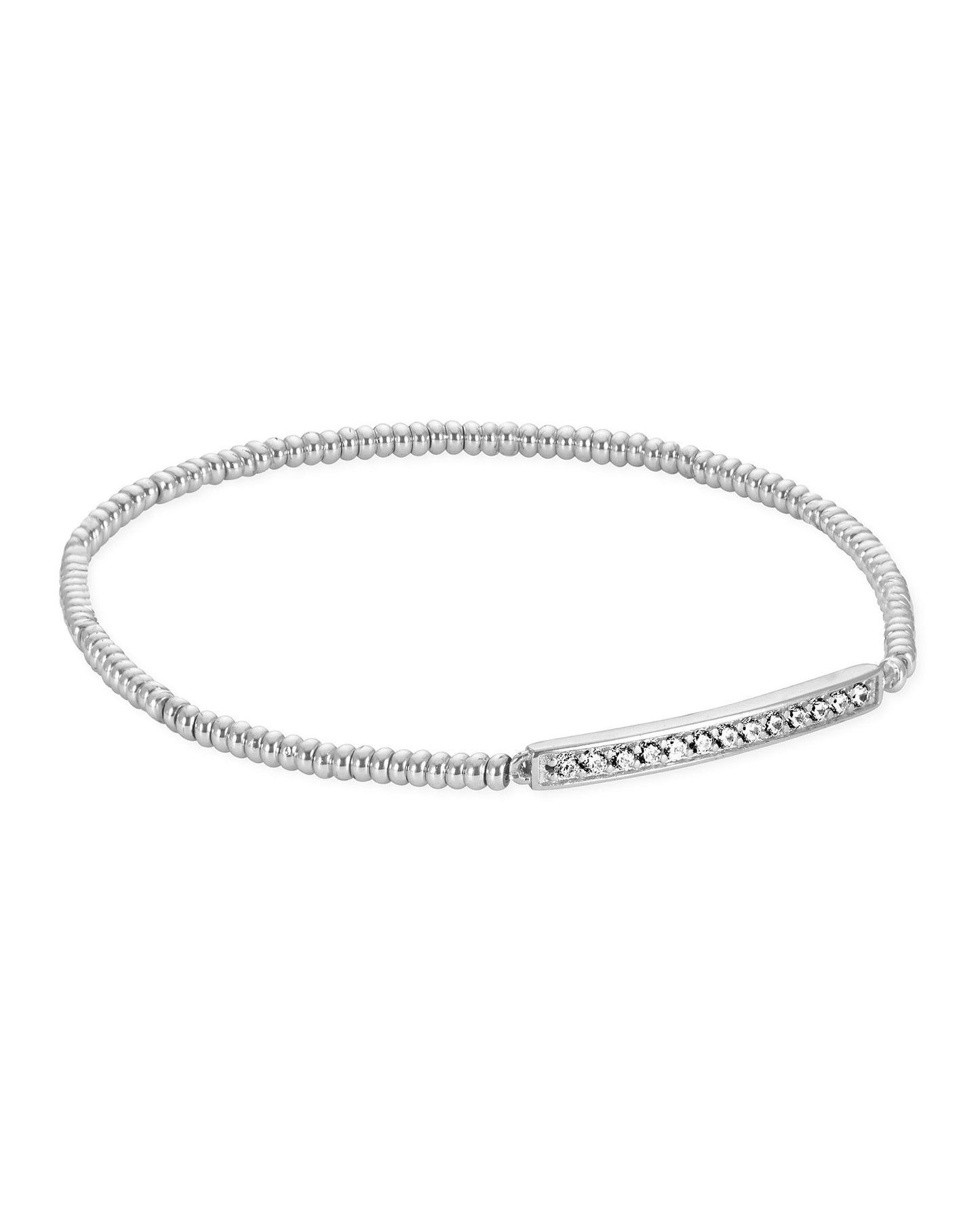 ADDISON STRETCH BRACELET RHODIUM METAL