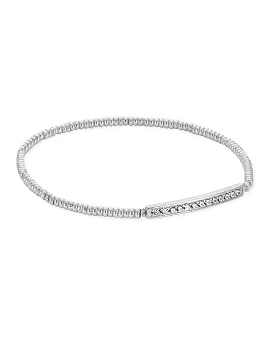 ADDISON STRETCH BRACELET RHODIUM METAL