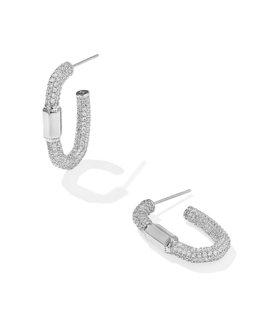 SILVER EMERY HOOP EARRINGS