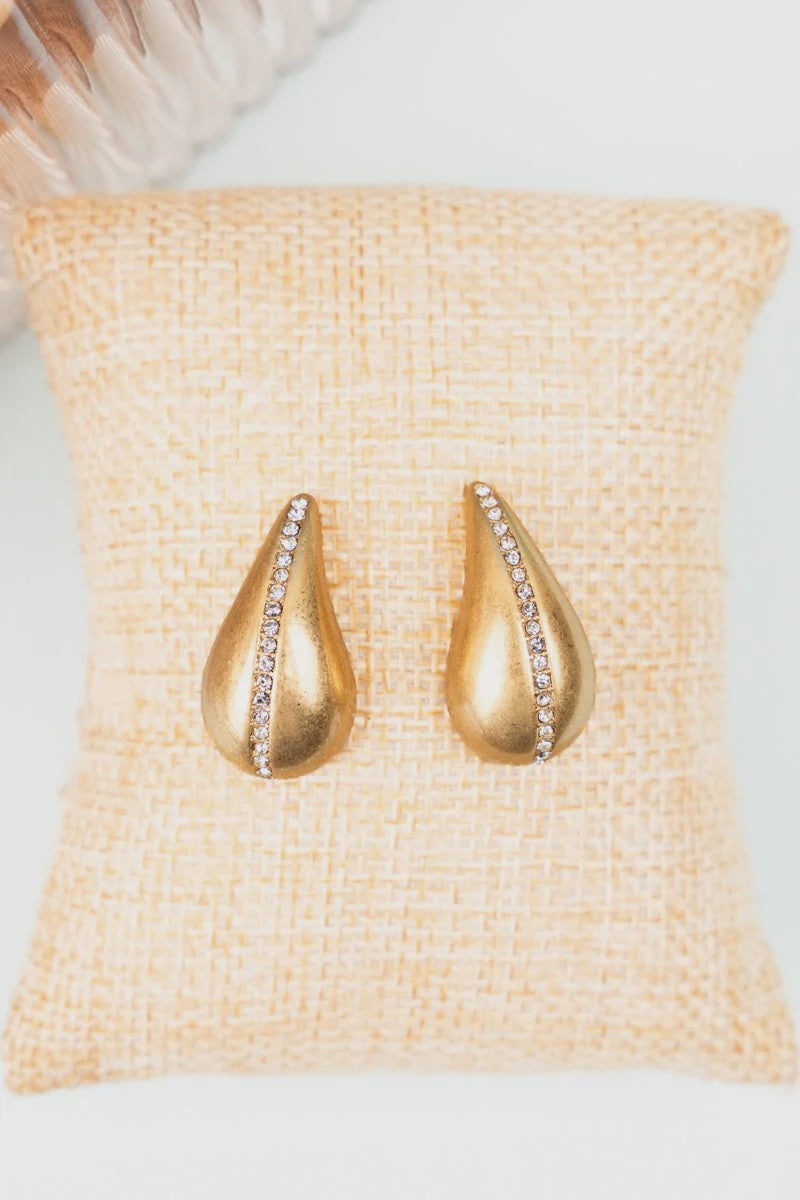 MYLIE GOLDTONE CRYSTAL EARRINGS