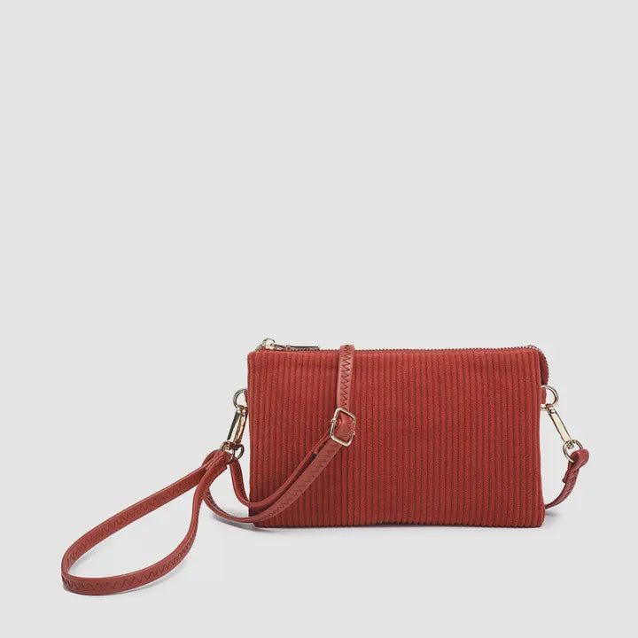 Riley Corduroy 3 Compartment Crossbody/Wristlet