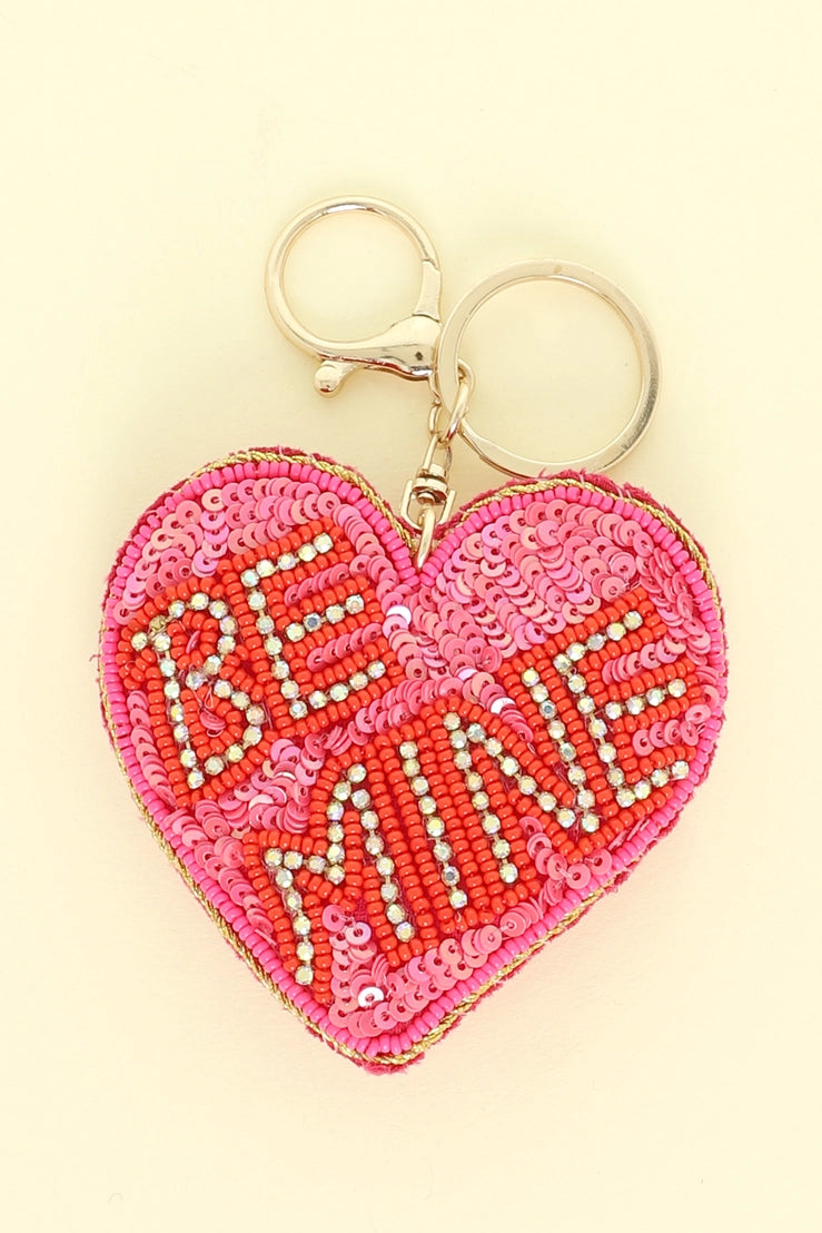 Sweethearts Theme Jeweled Keychain
