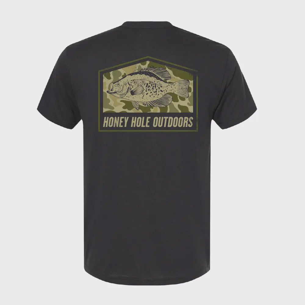 Short Sleeve - Camo Crappie - Black