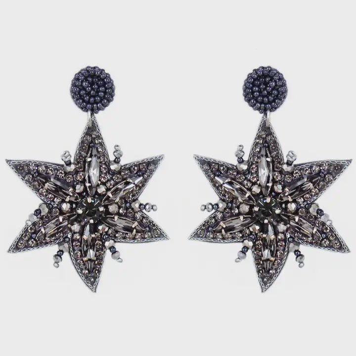 Christmas Rhinestone Star Earring