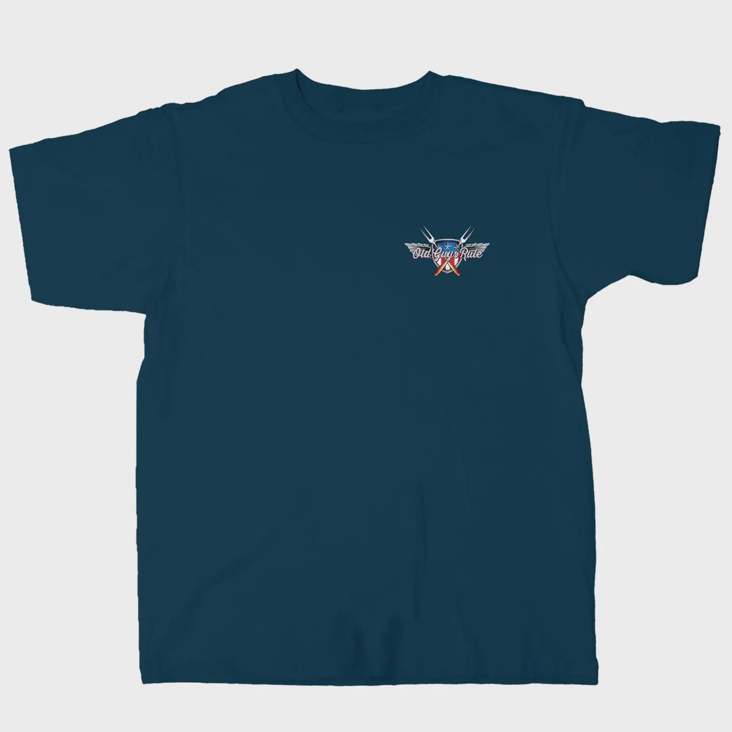 MEN'S RED, WHITE & Q GRAPHIC TEE