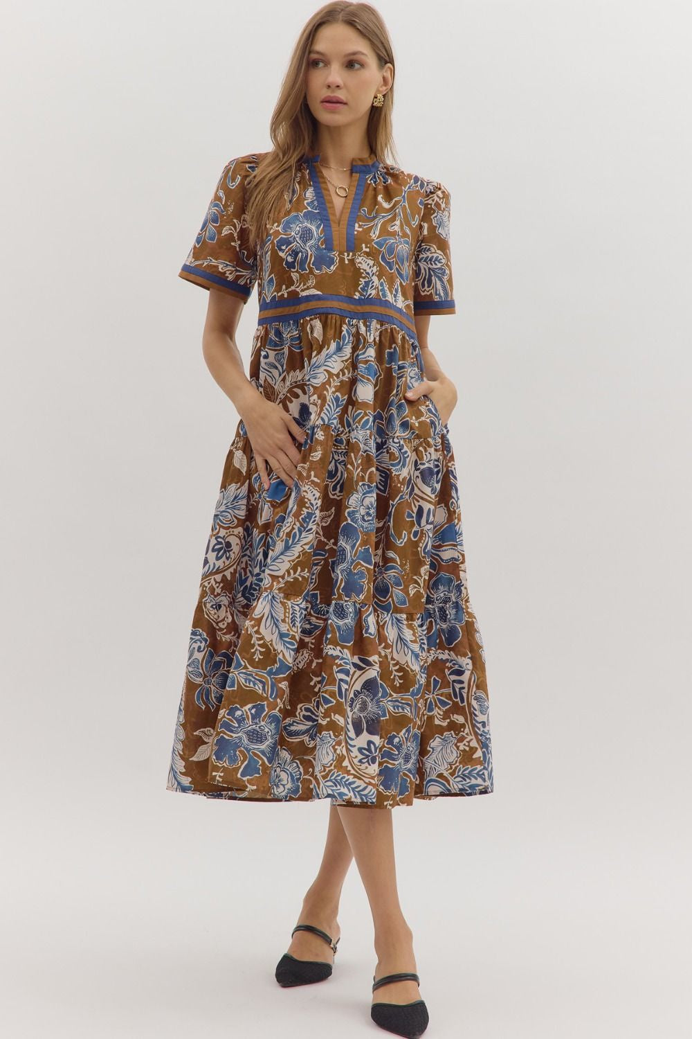 CAMEL CASEY DRESS
