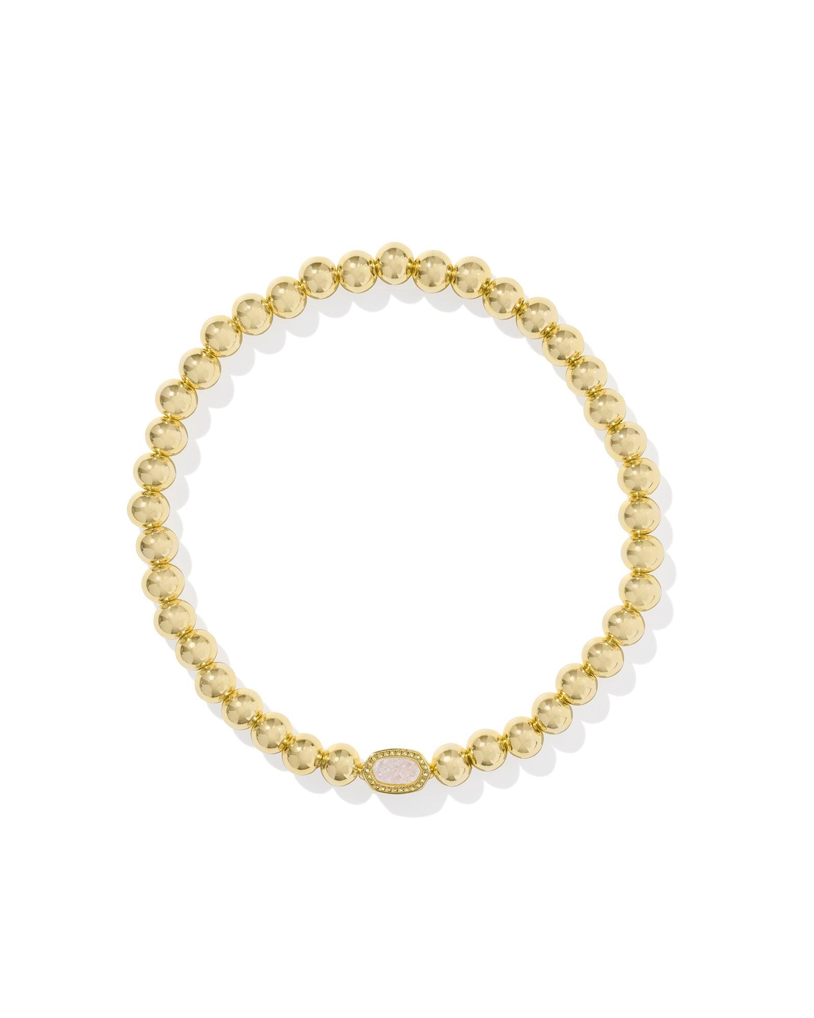 MINI ELAINA STRETCH BRACELET GOLD IRIDESCENT DRUSY