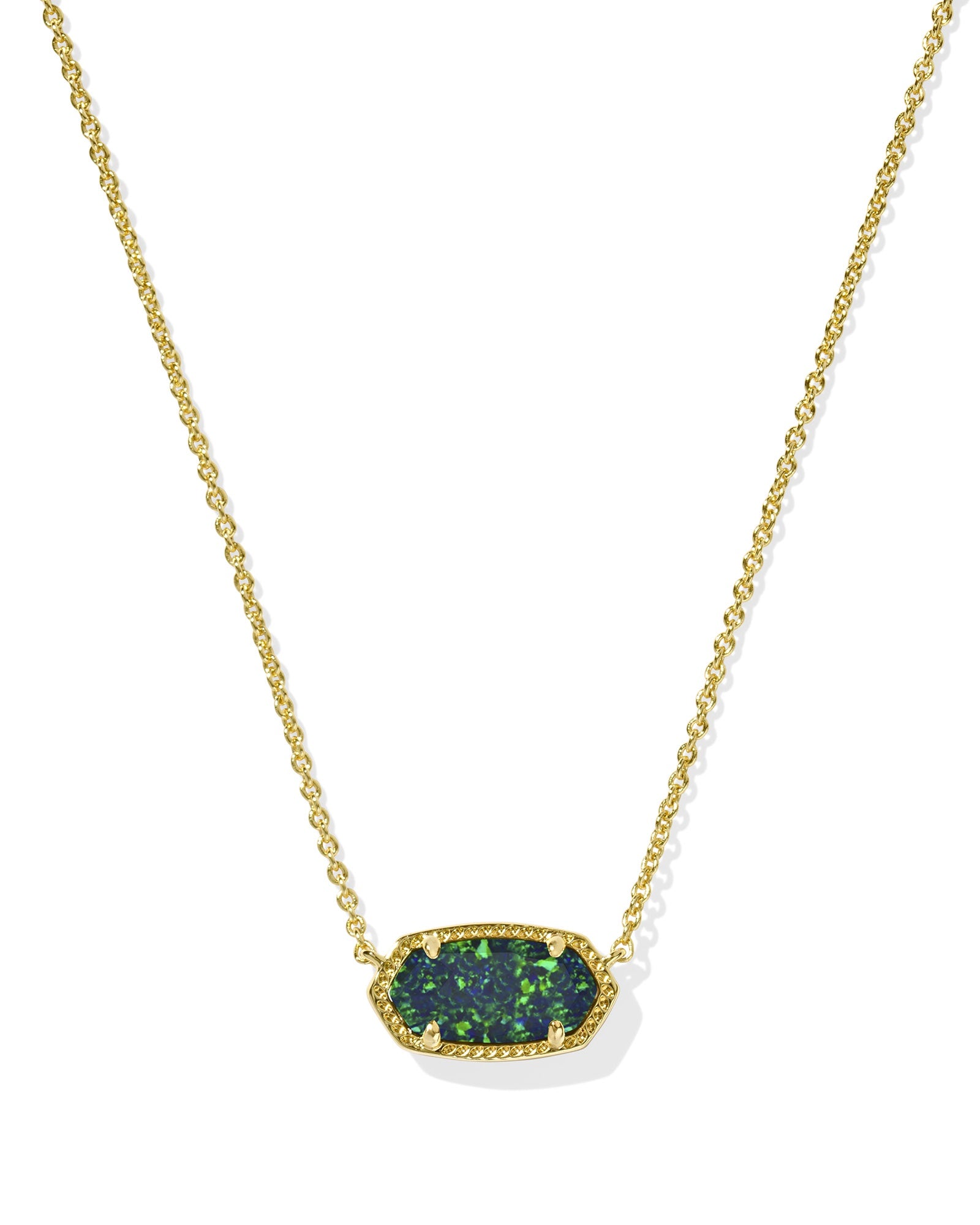 ELISA PENDANT NECKLACE GOLD NIGHT KYOCERA OPAL