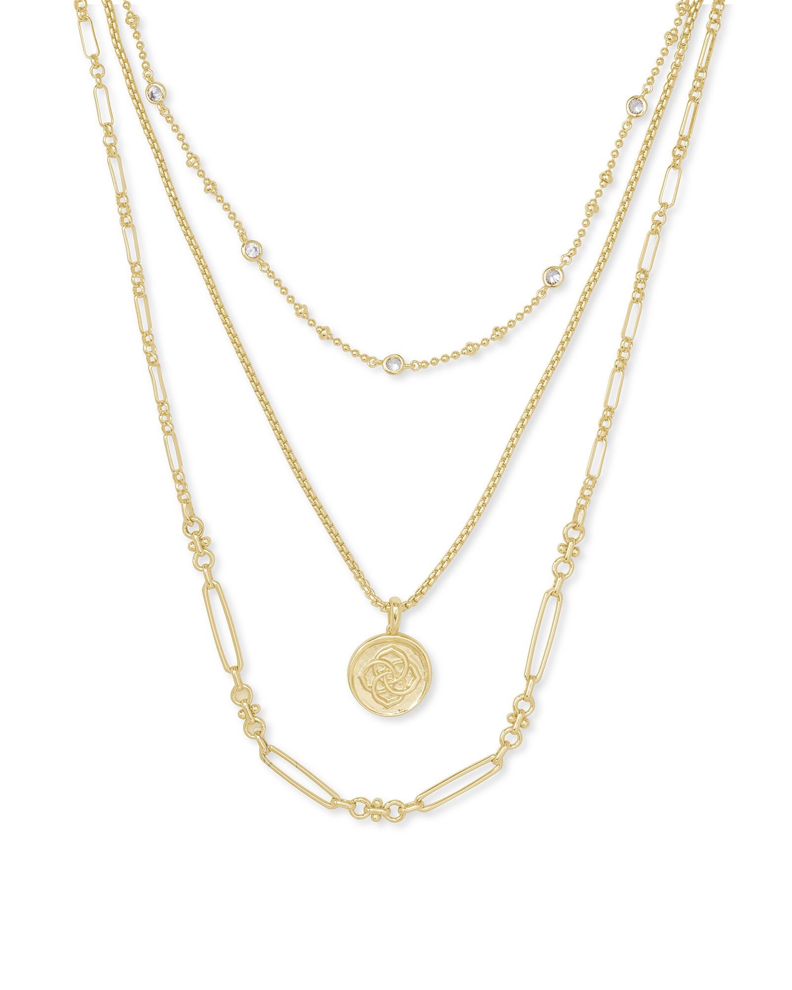 MEDALLION COIN TRIPLE STRAND GOLD METAL