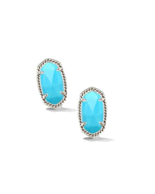 ELLIE STUD EARRINGS SILVER TURQUOISE MAGNESITE