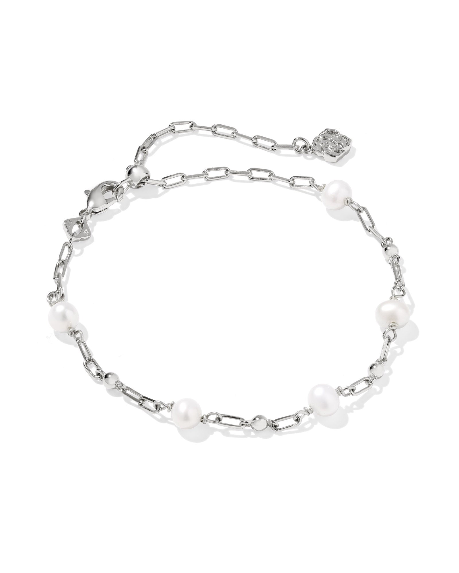 ASHTON DELICATE CHAIN BRACELET SILVER FRESHWATER CULTURED PEARL