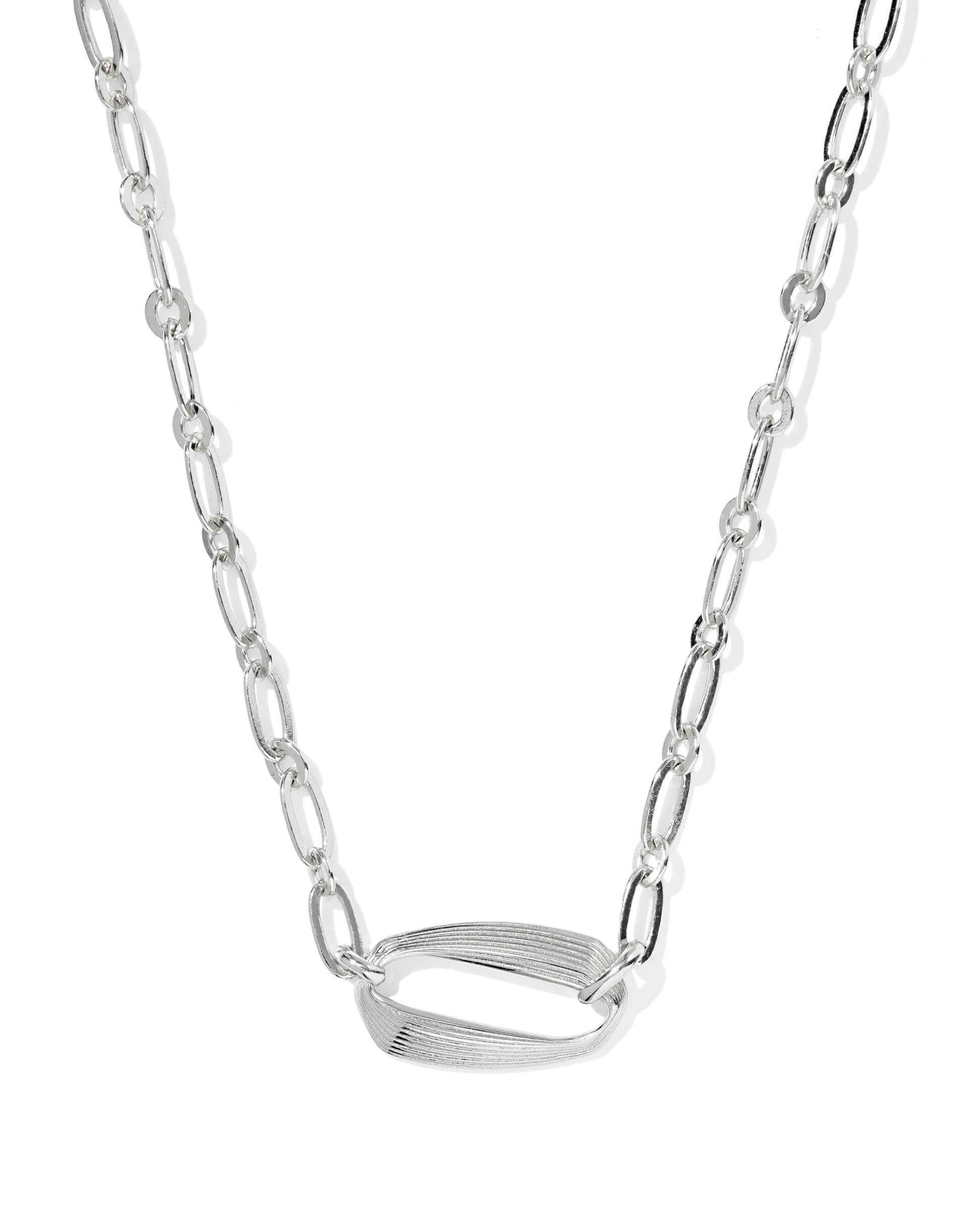 KIRA SHORT PENDANT NECKLACE VINTAGE SILVER