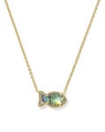 PARKER FISH SHORT PENDANT NECKLACE GOLD ABALONE SHELL