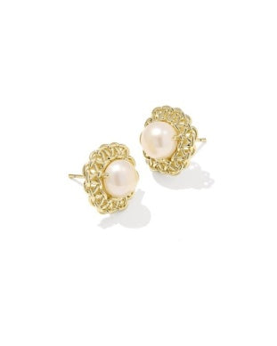 GABRIELLA PEARL STUD EARRINGS