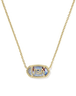ELISA USA SHORT PENDANT NECKLACE