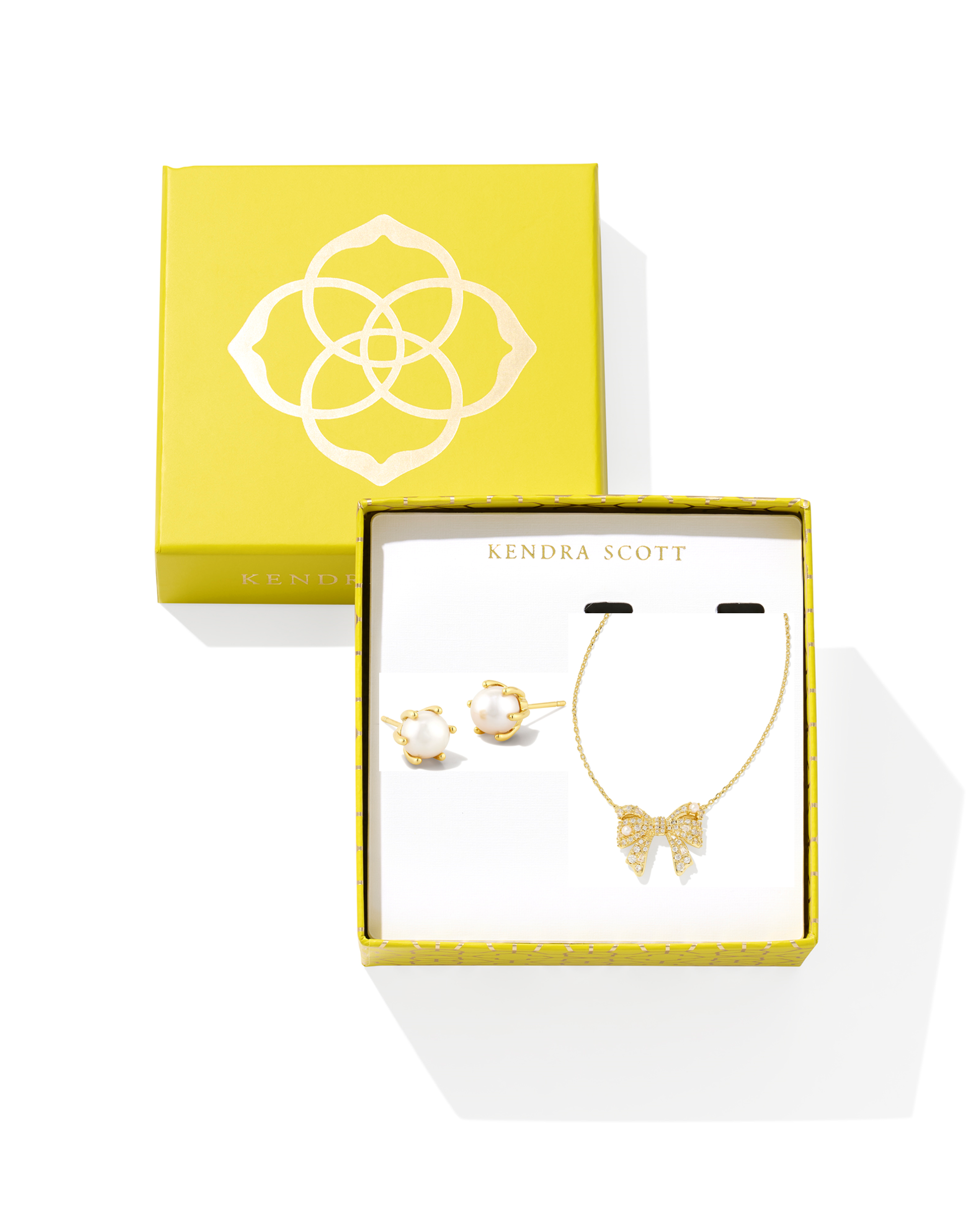 KRISTA BOW AND ASHTON GIFT SET GOLD WHITE MIX