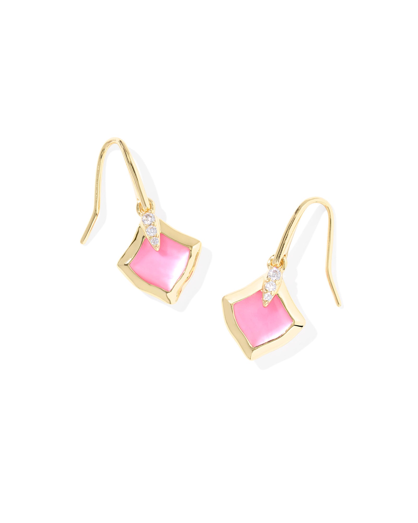 JOELLE SMALL DROP EARRINGS GOLD AZALEA ILLUSION