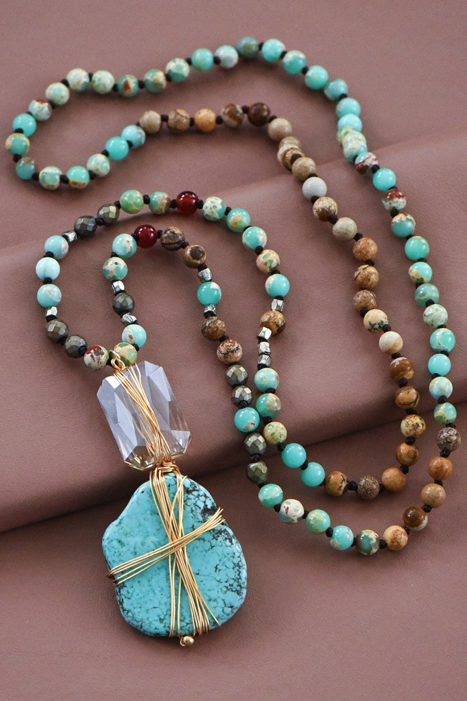 Turquoise Stone Pendant Necklace