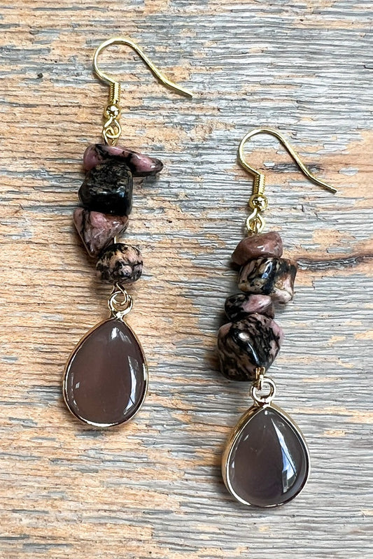 Bree Earrings Rhodonite