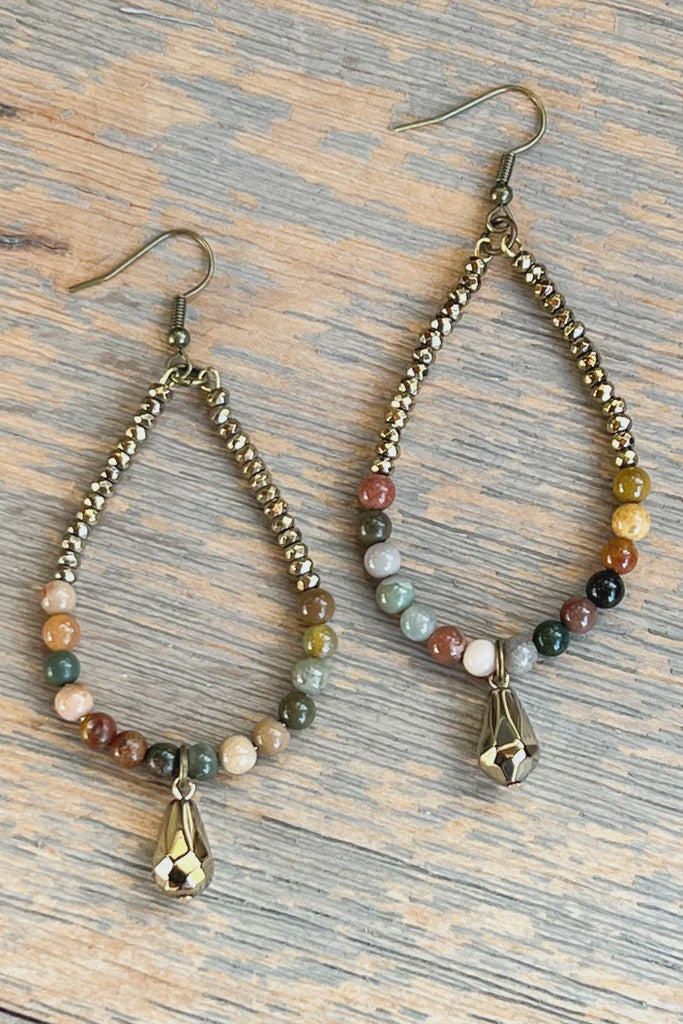 Giada Earrings Unakite