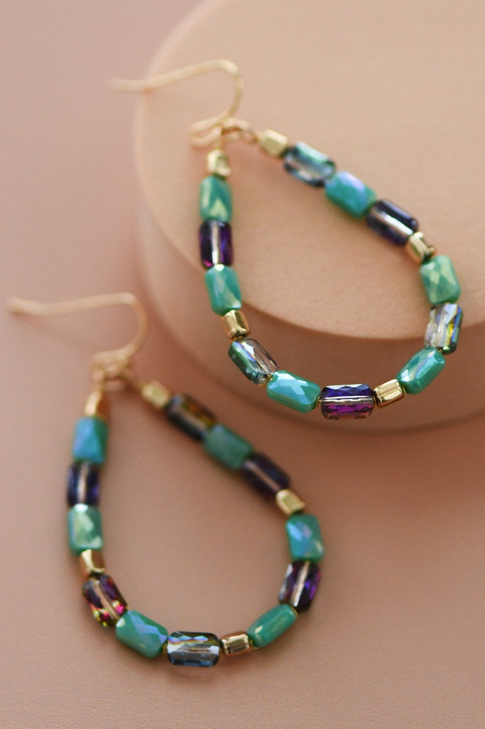 Turquoise Mixed Crystal Earrings