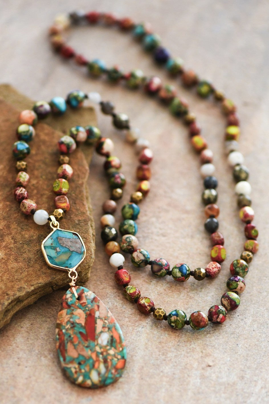 Sea Sediment Imperial Jasper Necklace