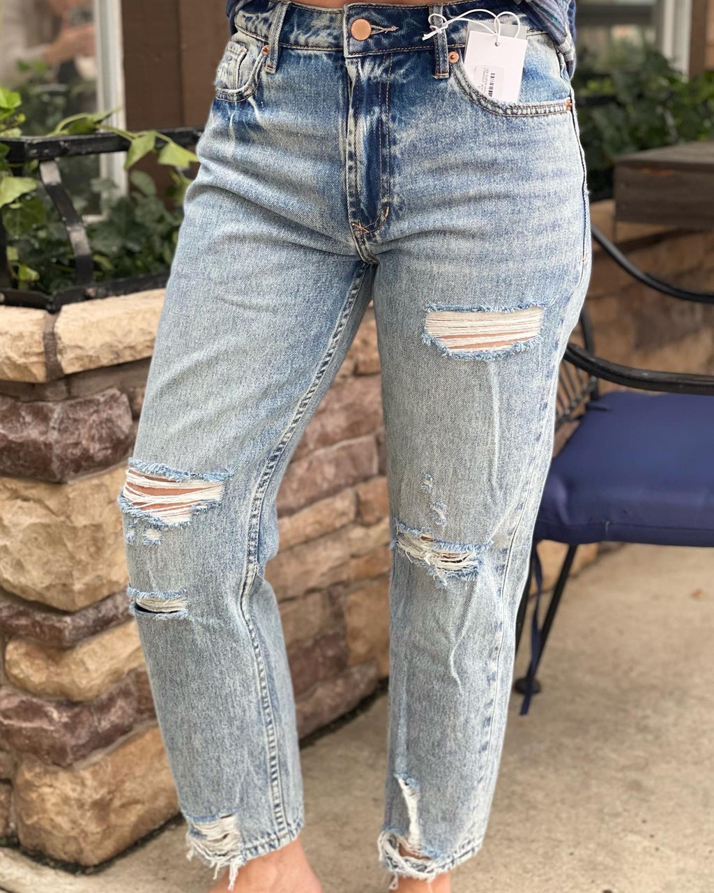 JODI SUPER HIGH RISE CROPPED STRAIGHT JEANS LAKE CITY