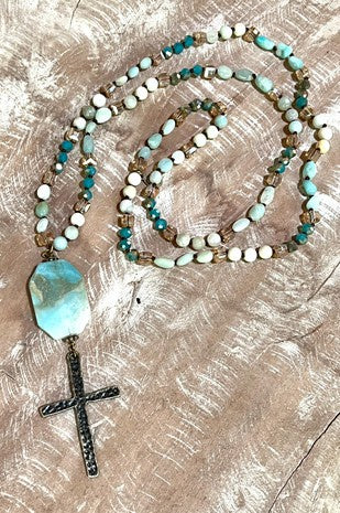 Stephanie Necklace Amazonite