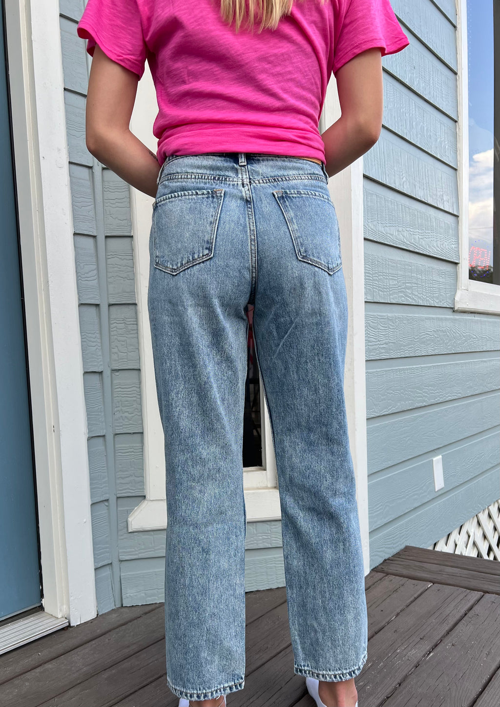 JODI SUPER HIGH RISE CROPPED STRAIGHT JEANS LAKE CITY